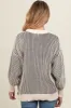 Black Ribbed Balloon Sleeve Maternity Sweater sold by Pinkblush