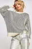 Black Ribbed Balloon Sleeve Maternity Sweater sold by Pinkblush