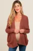 Rust Knit Open Front Maternity Cardigan sold by Pinkblush