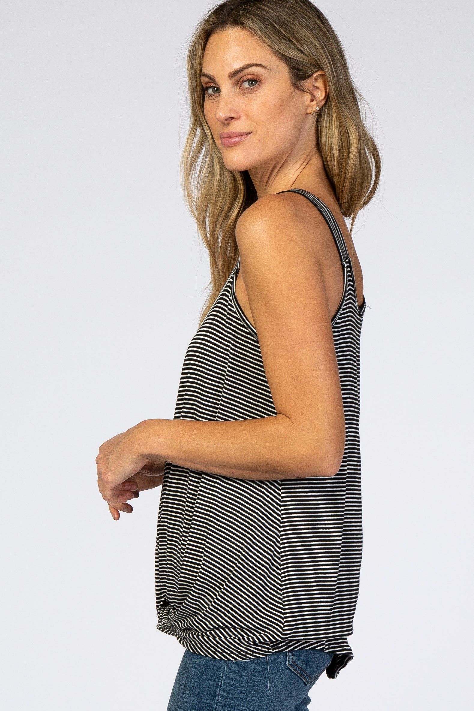 Black Striped Knot Top sold by Pinkblush product image thumbnail 2