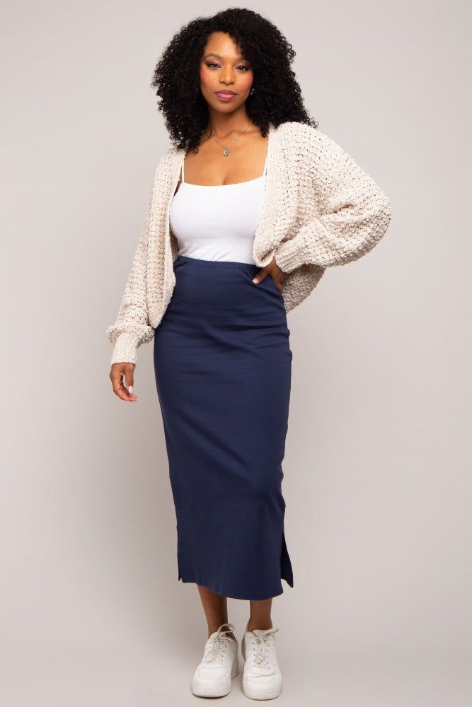 Navy Basic Maxi Skirt sold by Pinkblush product image thumbnail 5