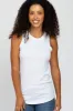 White Ribbed Sleeveless Maternity Top sold by Pinkblush