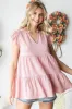 Light Pink Tiered Tunic Top sold by Pinkblush