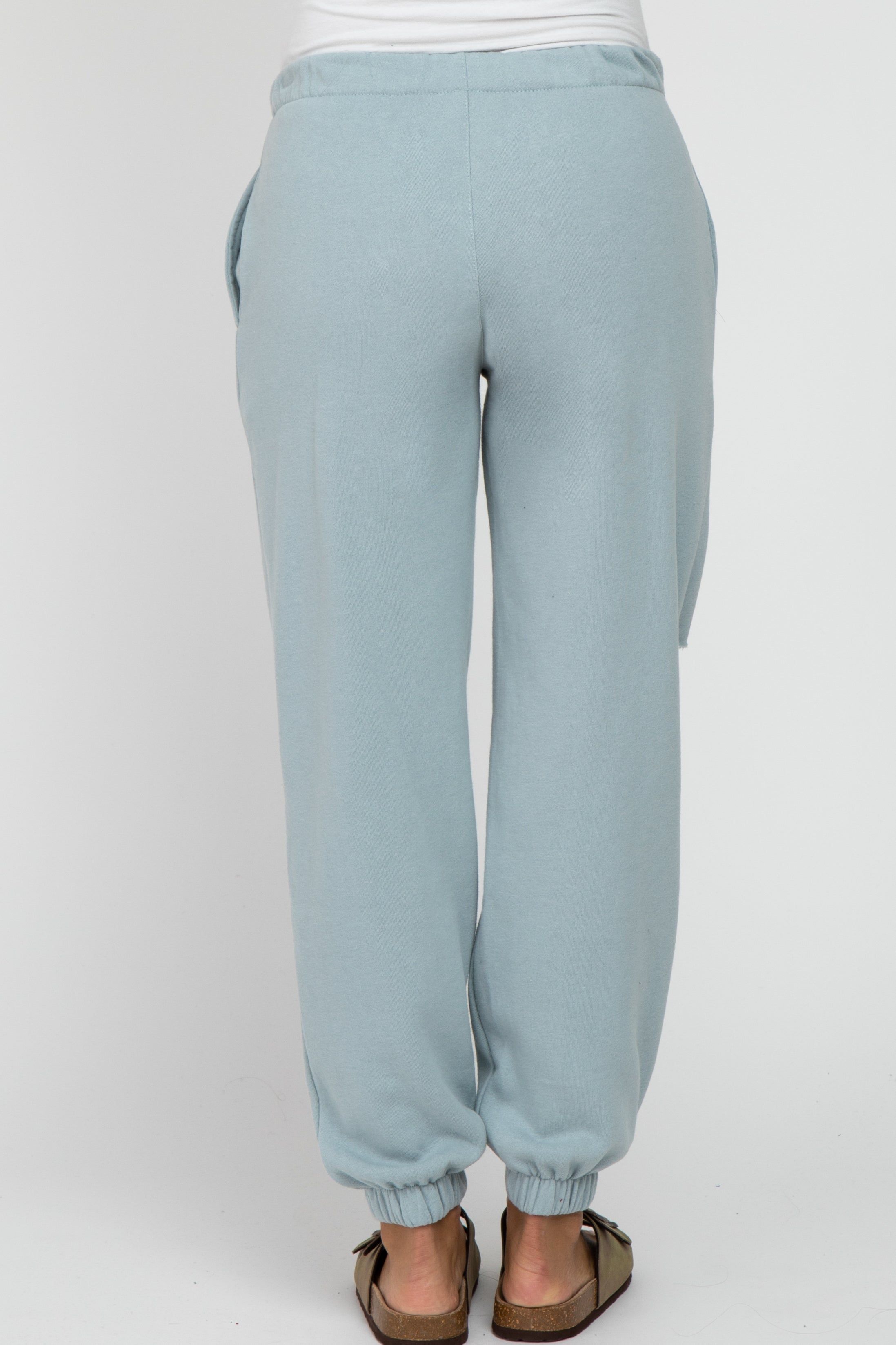 Light Blue Ripped Knee Maternity Sweatpants sold by Pinkblush product image thumbnail 4