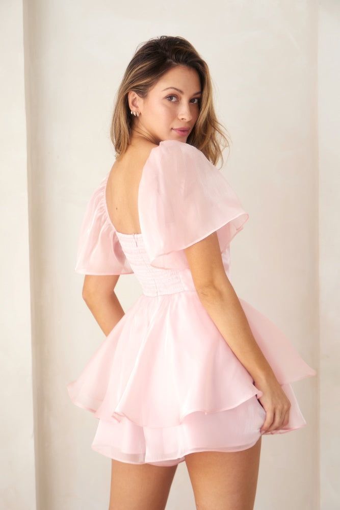 Blush Bustier Two Layered Hem Romper sold by Pinkblush product image thumbnail 2