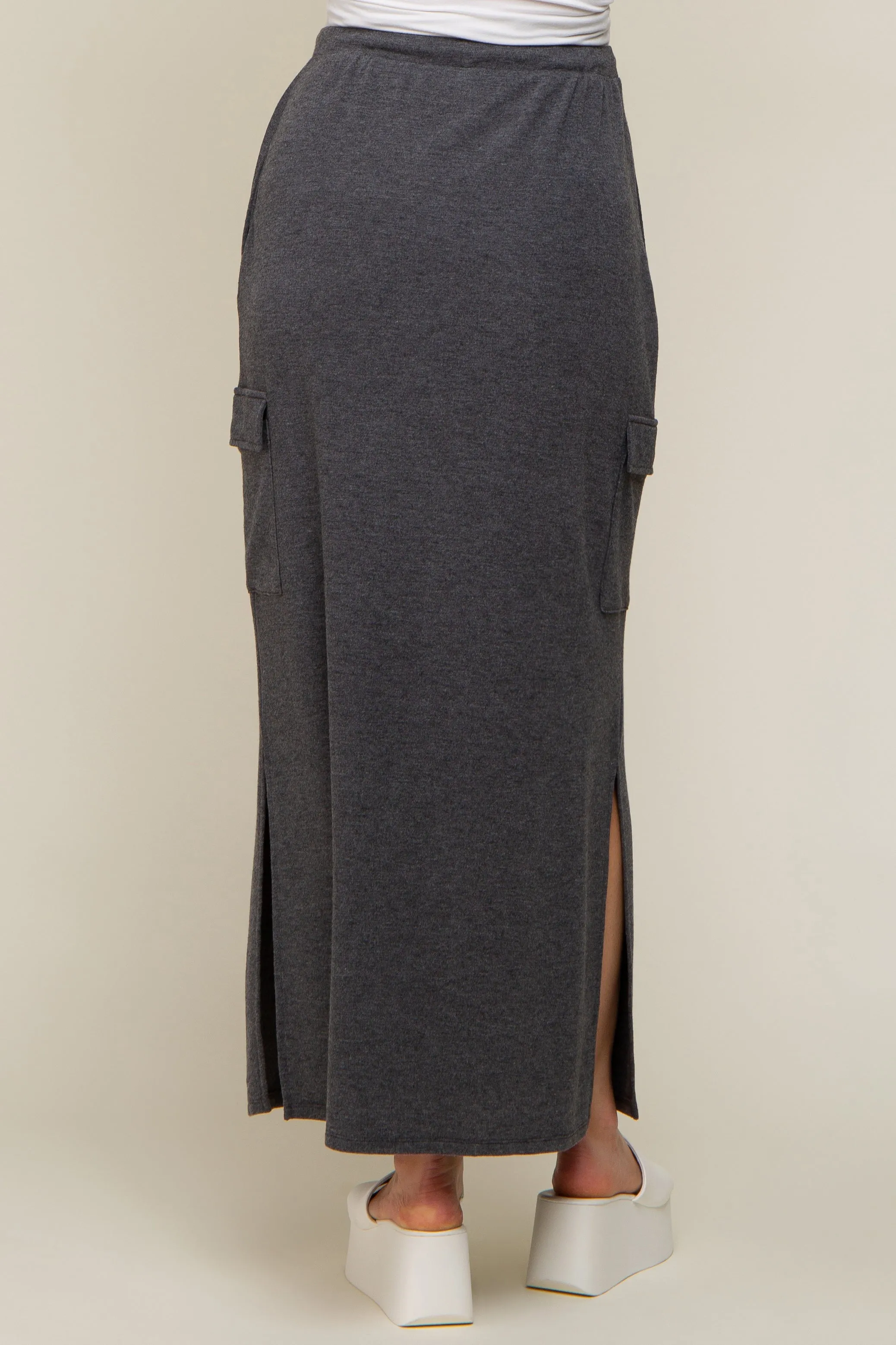 Charcoal Cargo Maternity Maxi Skirt sold by Pinkblush product image thumbnail 4