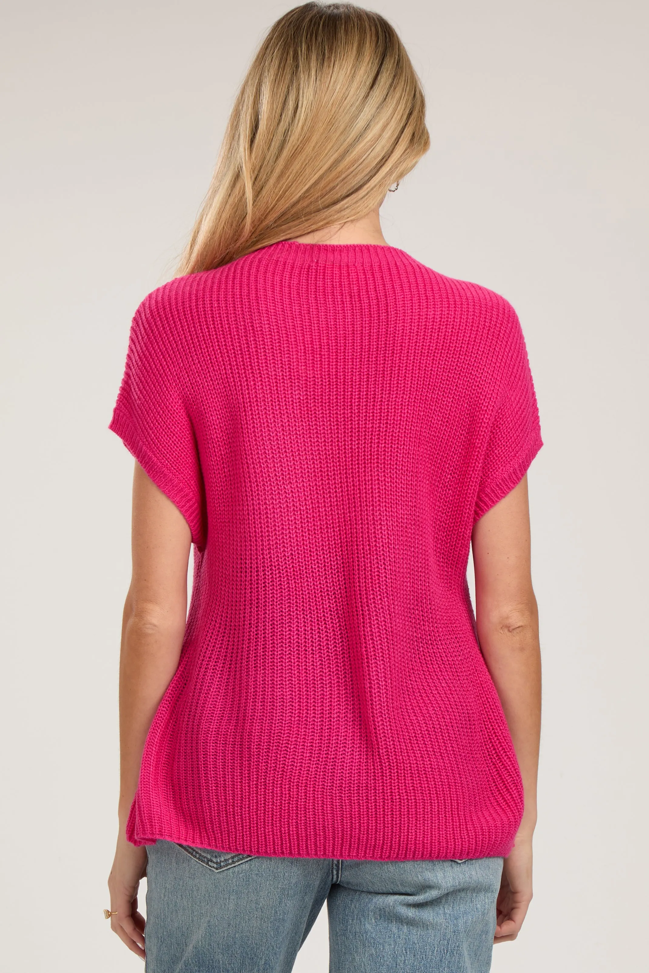 Fuchsia Knit Pocket Front Maternity Top sold by Pinkblush product image thumbnail 3