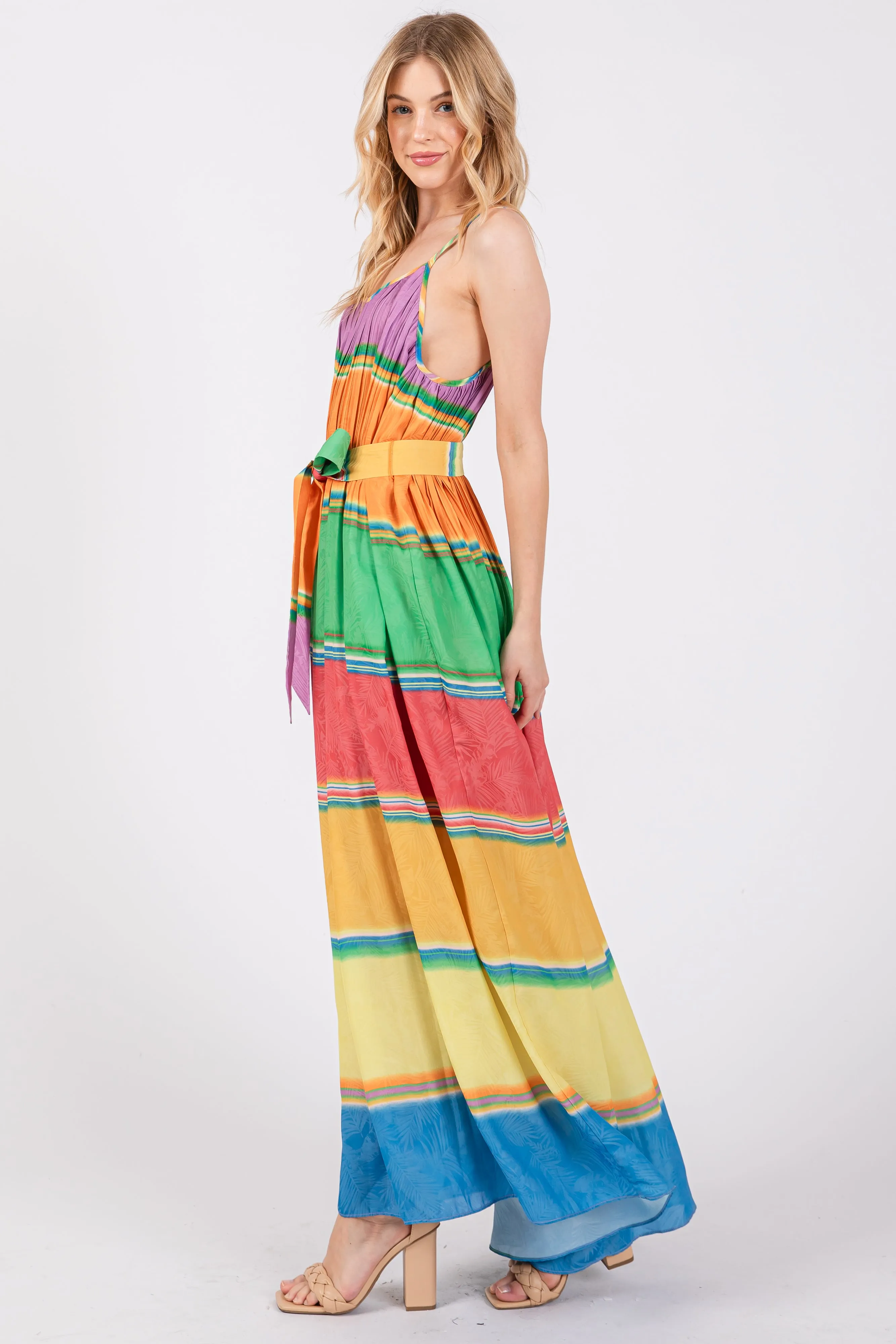 Multi Color Self Tie Adjustable Strap Dress sold by Pinkblush product image thumbnail 2