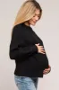 Black Bubble Sleeve Maternity Sweater sold by Pinkblush