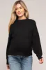 Black Bubble Sleeve Maternity Sweater sold by Pinkblush