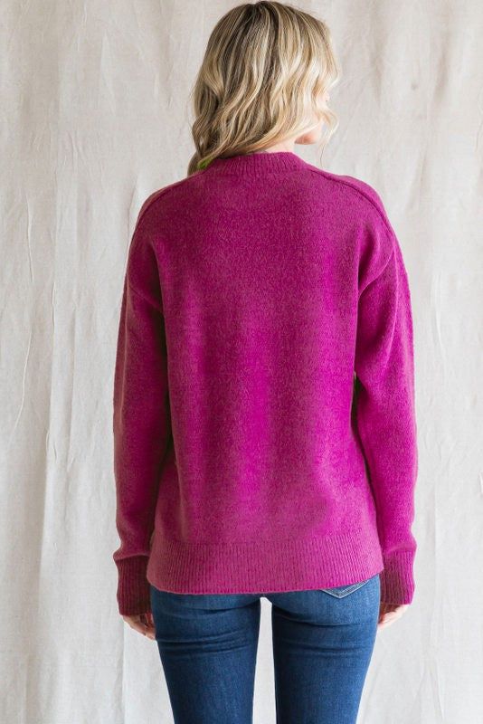 Magenta Basic Sweater sold by Pinkblush product image thumbnail 2