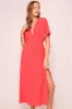 Red Airy Midi Dress sold by Pinkblush