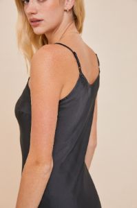 Black V-Neck Slit Maxi Dress sold by Pinkblush