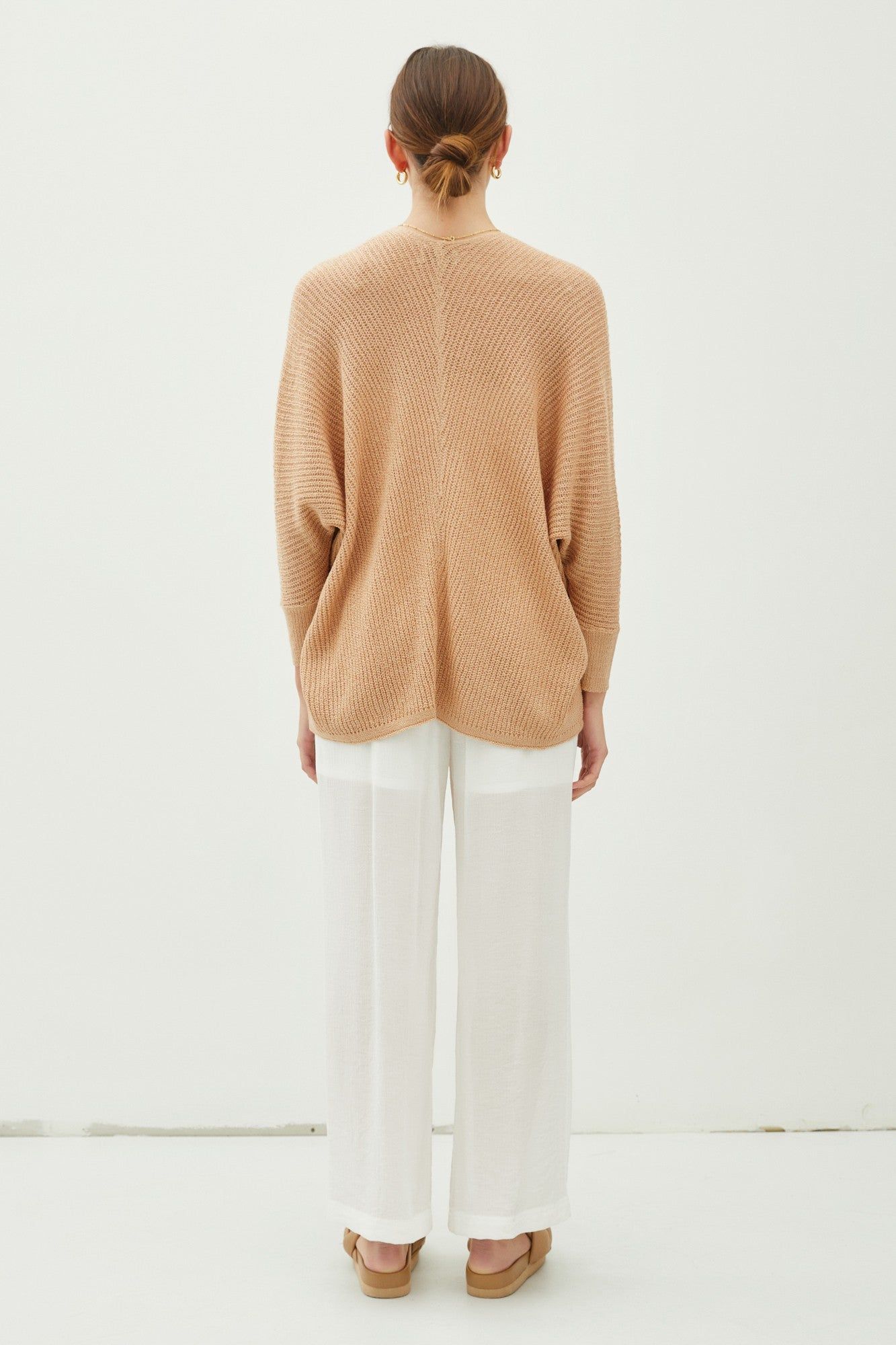 Beige Knit Dolman Sleeve Cardigan sold by Pinkblush product image thumbnail 3