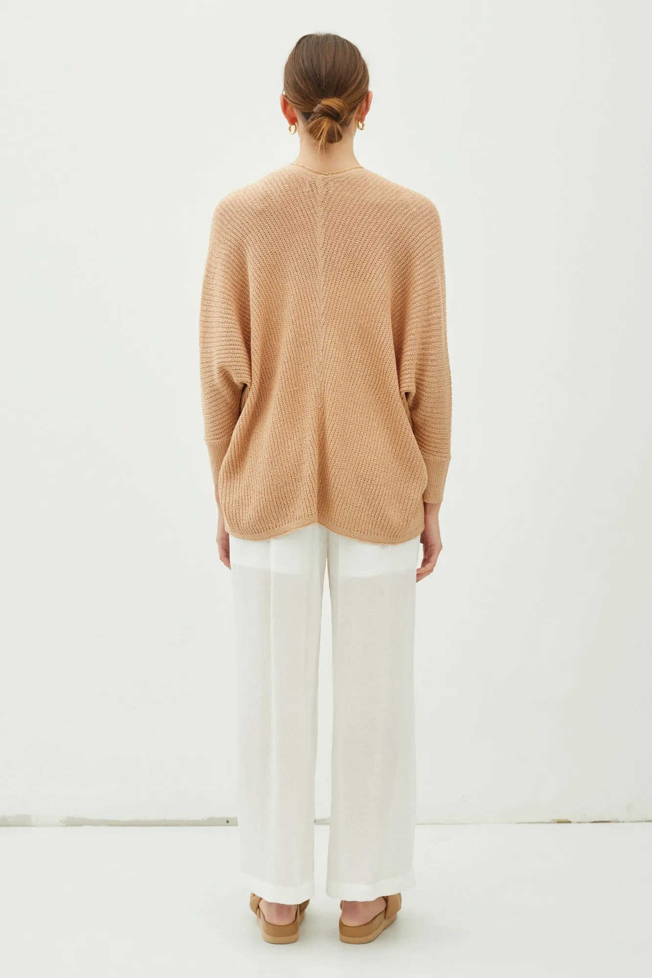 Beige Knit Dolman Sleeve Cardigan sold by Pinkblush product image thumbnail 3