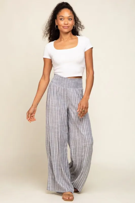 Grey Striped Pants sold by Pinkblush