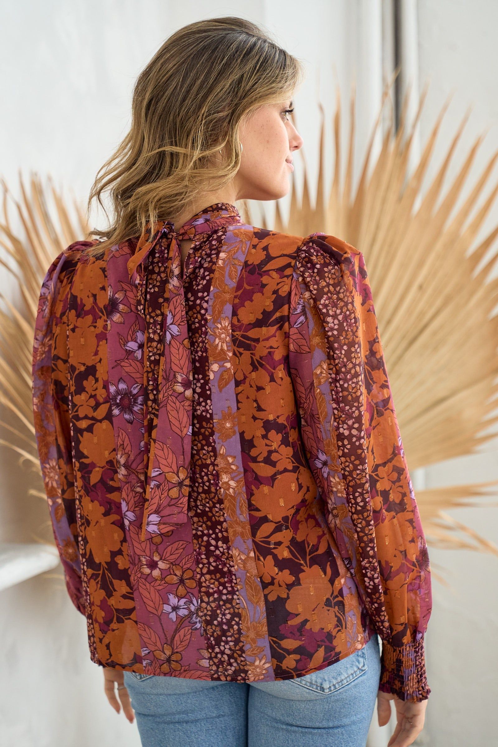 Plum Printed Blouse sold by Pinkblush product image thumbnail 2