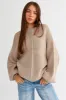 Beige Ribbed Sweater sold by Pinkblush