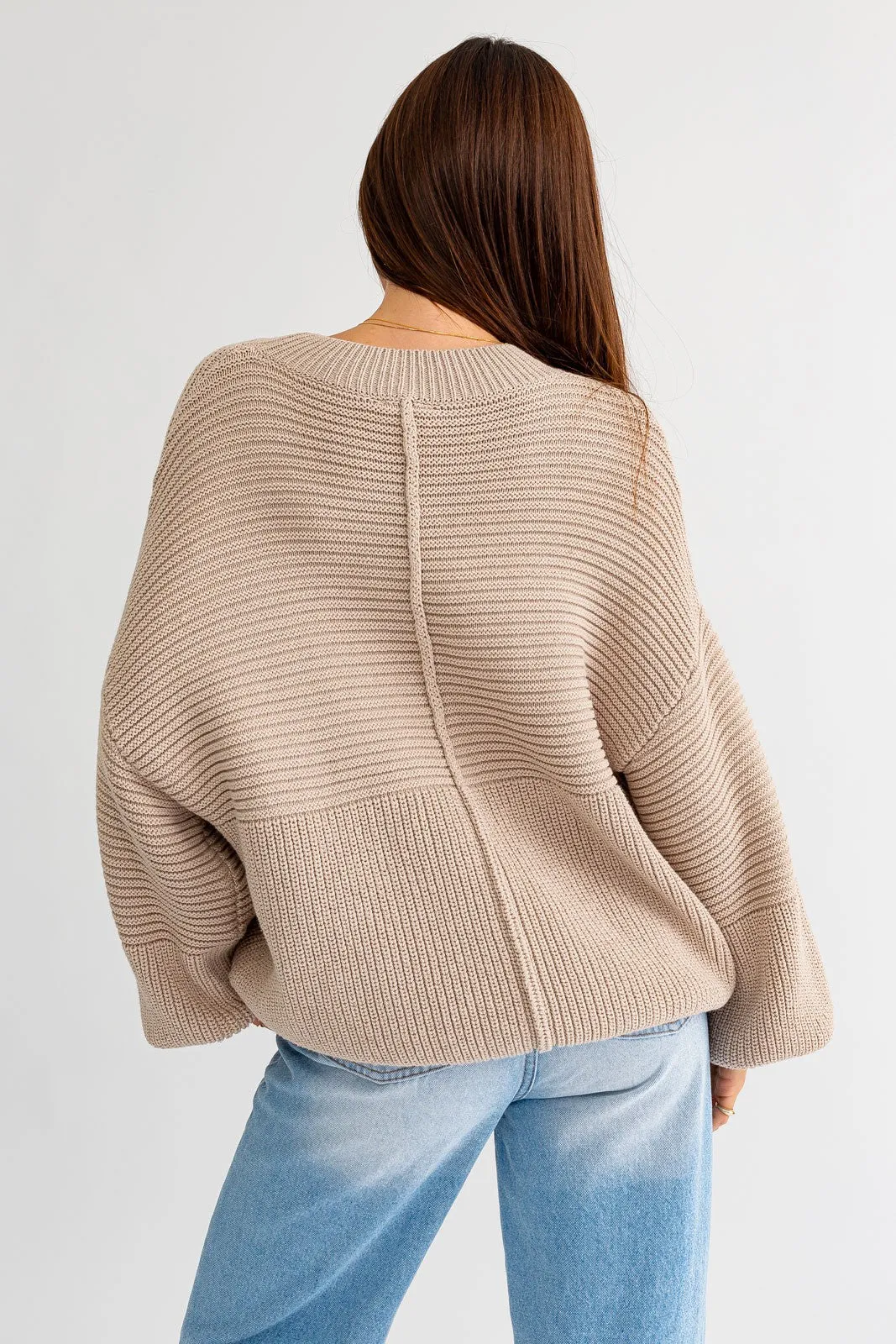 Beige Ribbed Sweater sold by Pinkblush product image thumbnail 3