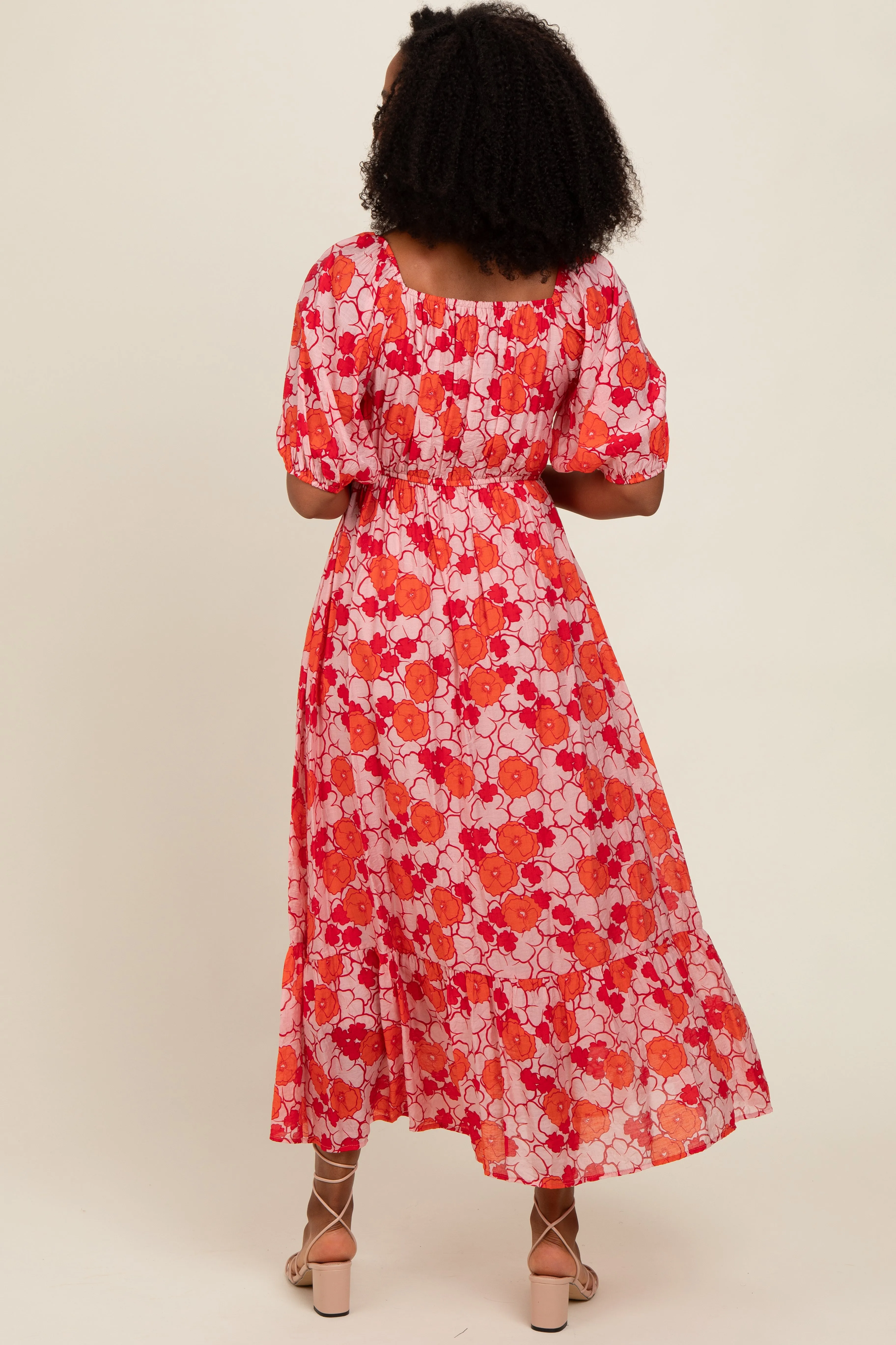 Pink Floral Midi Dress sold by Pinkblush product image thumbnail 4