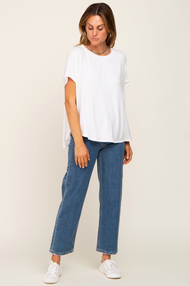 White Oversized Boxy Top sold by Pinkblush product image thumbnail 4