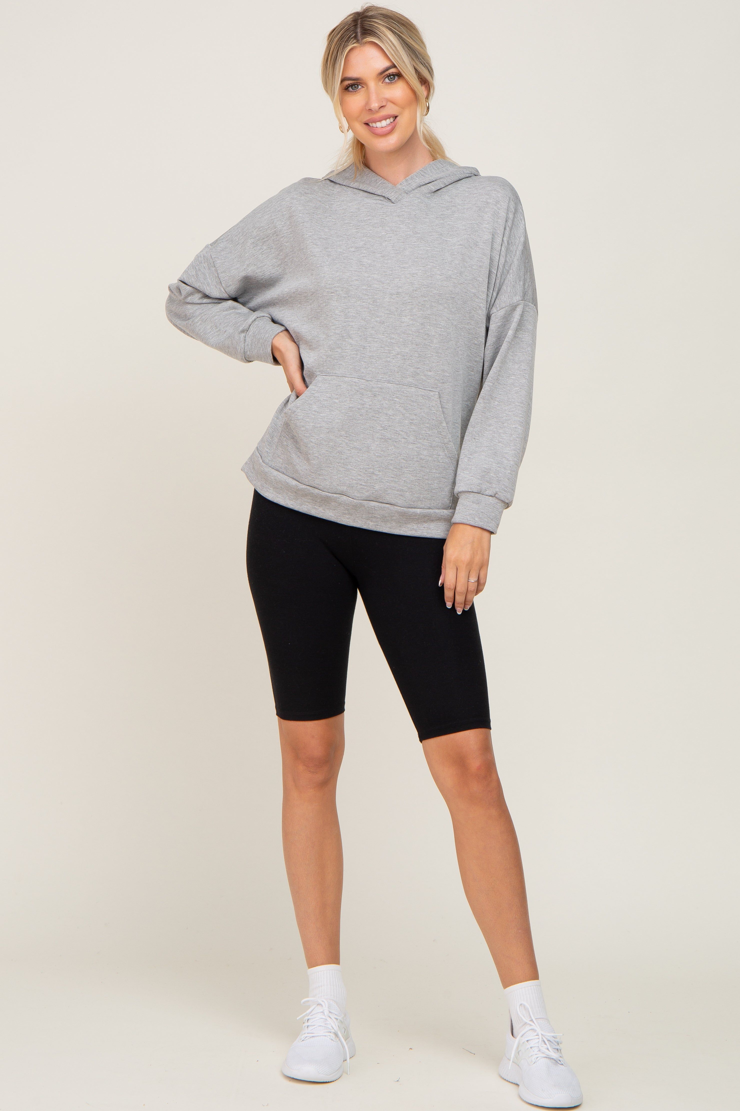 Heather Grey Hooded Sweatshirt sold by Pinkblush product image thumbnail 4