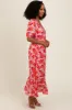 Pink Floral Midi Dress sold by Pinkblush
