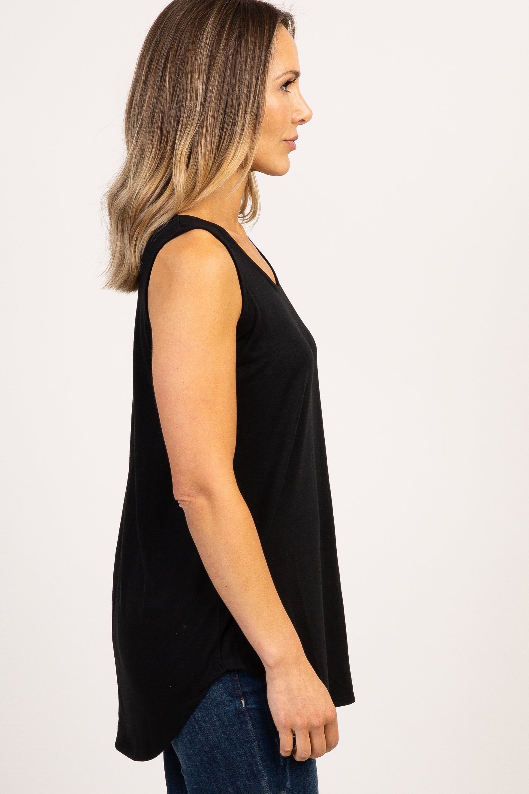 Black Basic Sleeveless Top sold by Pinkblush product image thumbnail 3