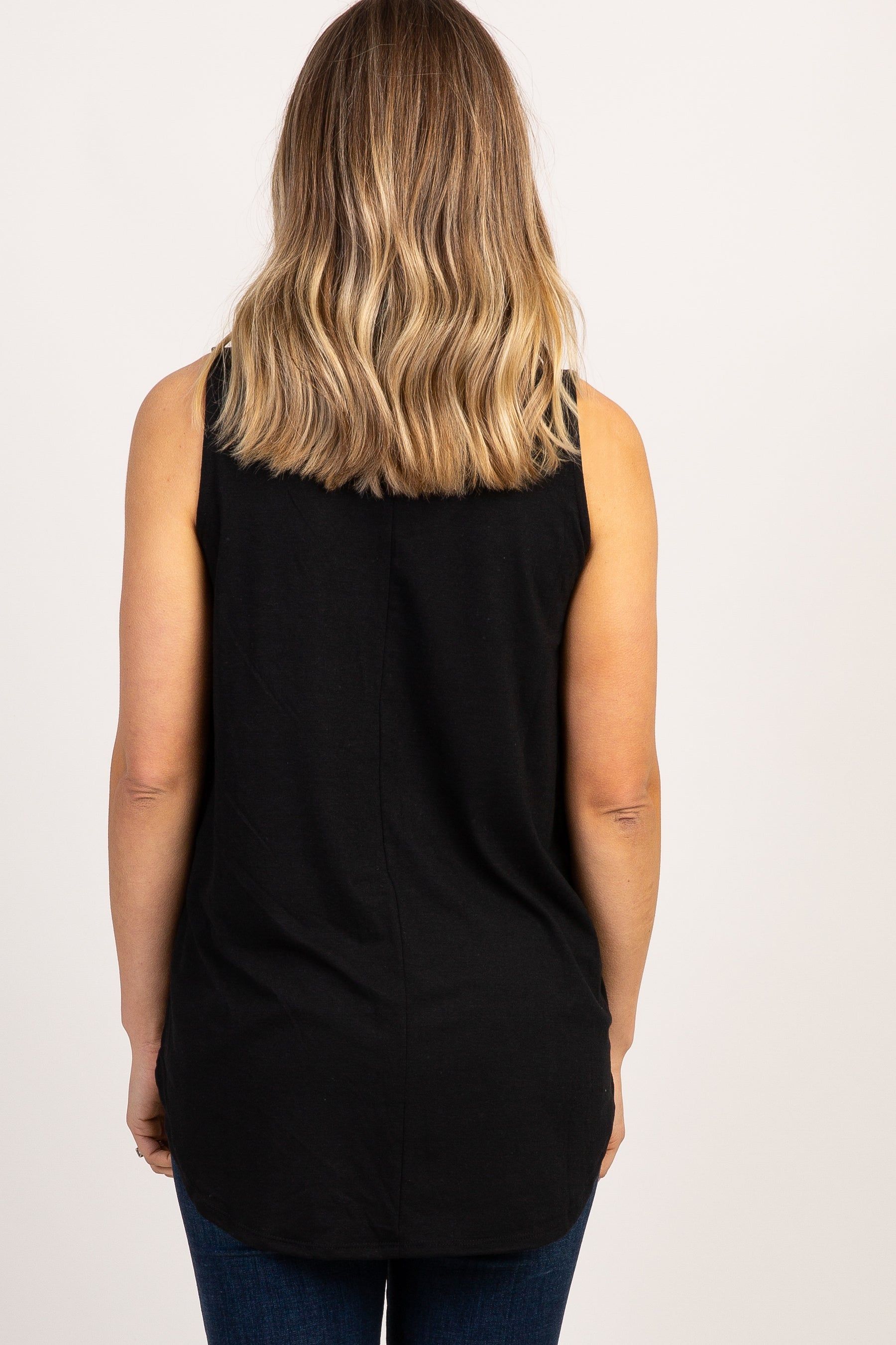 Black Basic Sleeveless Top sold by Pinkblush product image thumbnail 4