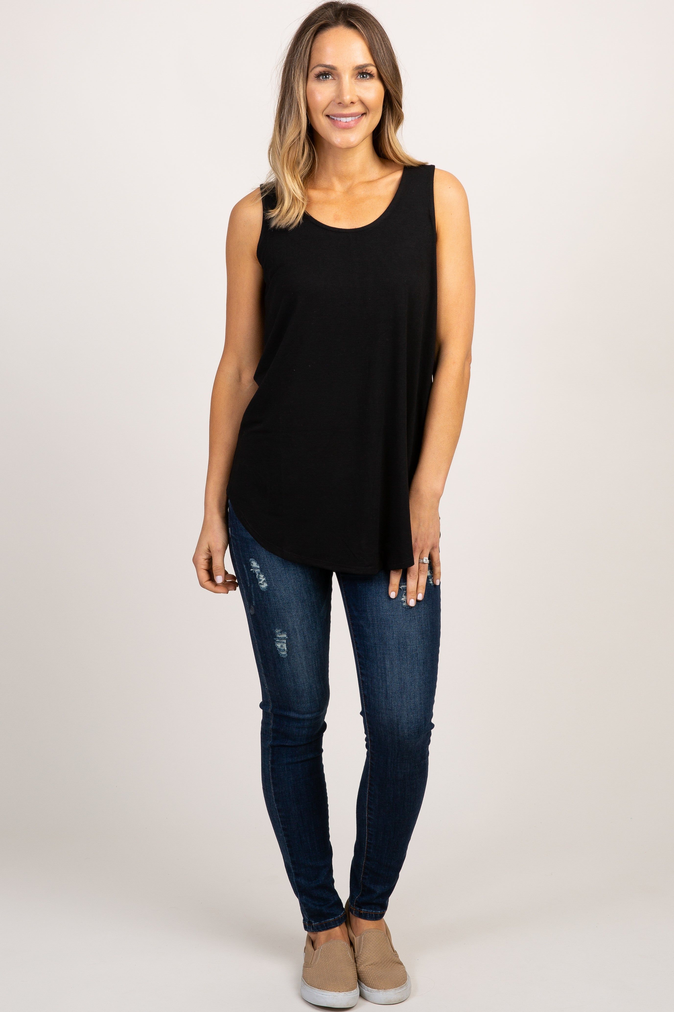 Black Basic Sleeveless Top sold by Pinkblush product image thumbnail 2