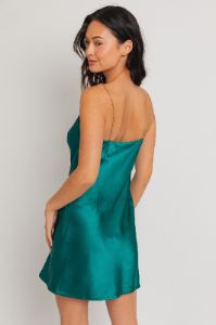 Emerald Chain Sleeve Slip Dress sold by Pinkblush