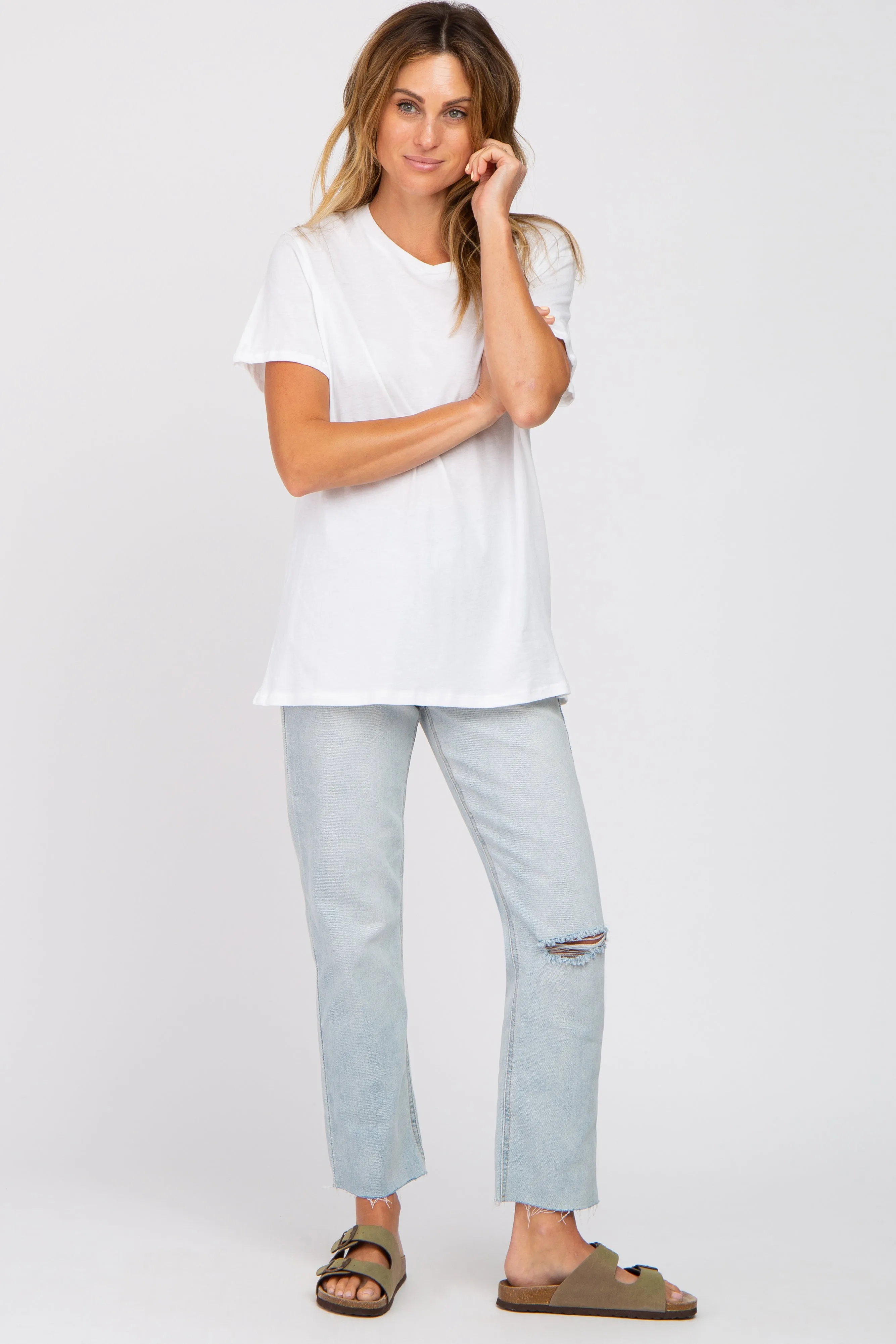 White Oversized Short Sleeve Top sold by Pinkblush product image thumbnail 4