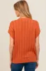 Rust Crochet Knit Short Sleeve Sweater Maternity Top sold by Pinkblush