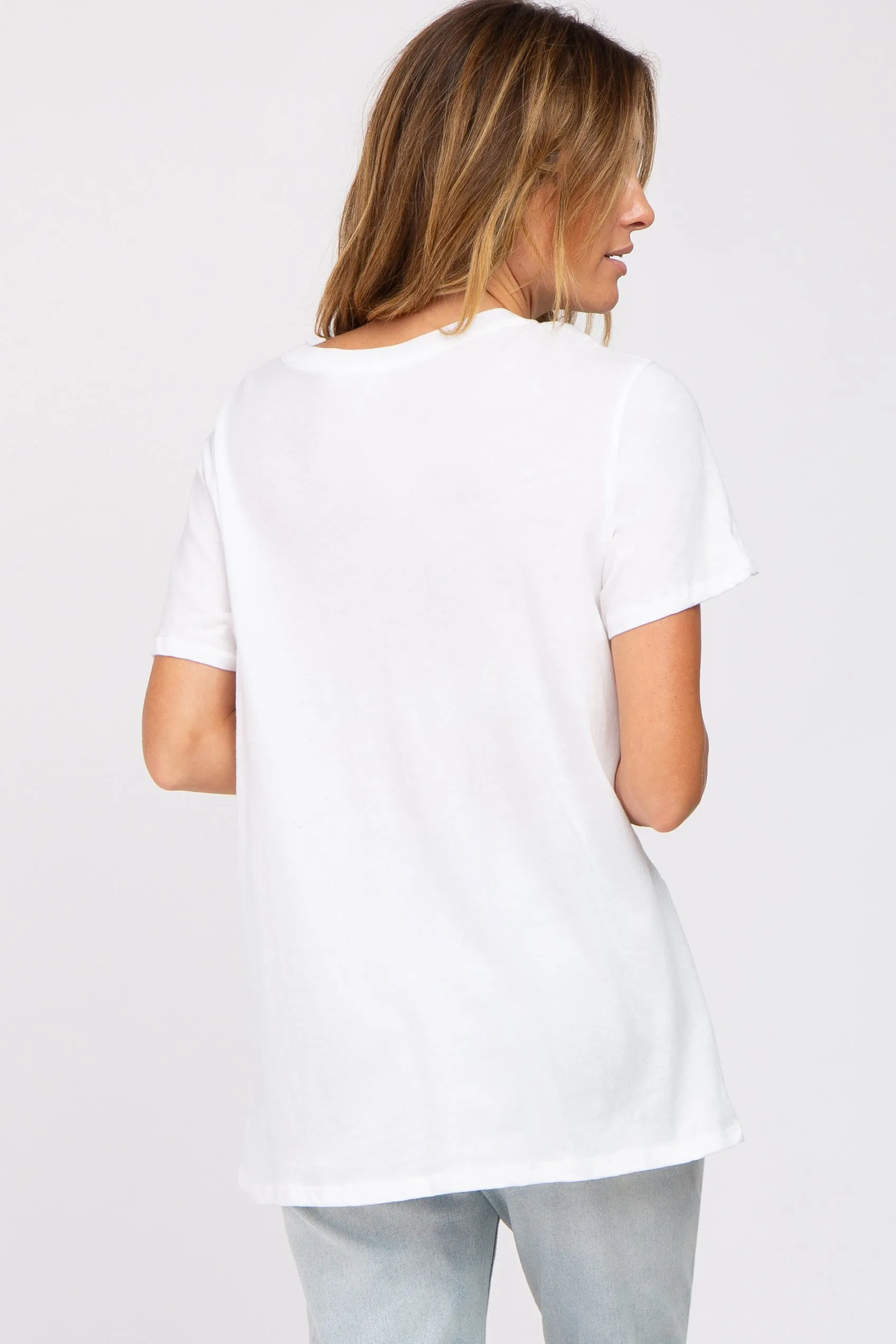 White Oversized Short Sleeve Top sold by Pinkblush product image thumbnail 3