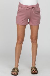 Mauve French Terry Maternity Sweat Shorts sold by Pinkblush