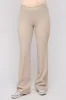 Cream Ribbed Maternity Flared Leggings sold by Pinkblush