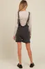 Charcoal Denim Scoop Neck Maternity Short Overall sold by Pinkblush