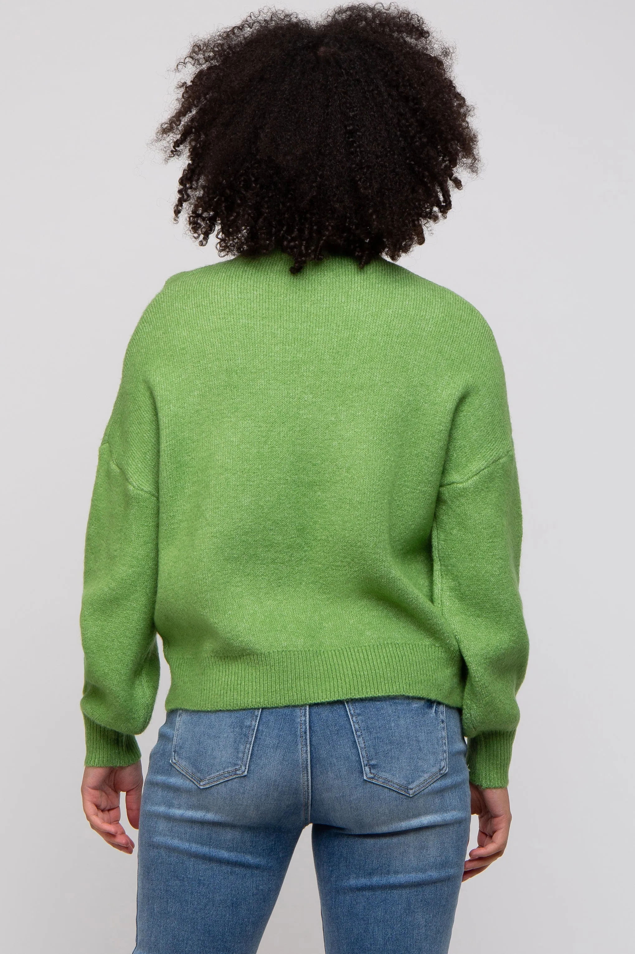 Green Bubble Sleeve Sweater sold by Pinkblush product image thumbnail 4