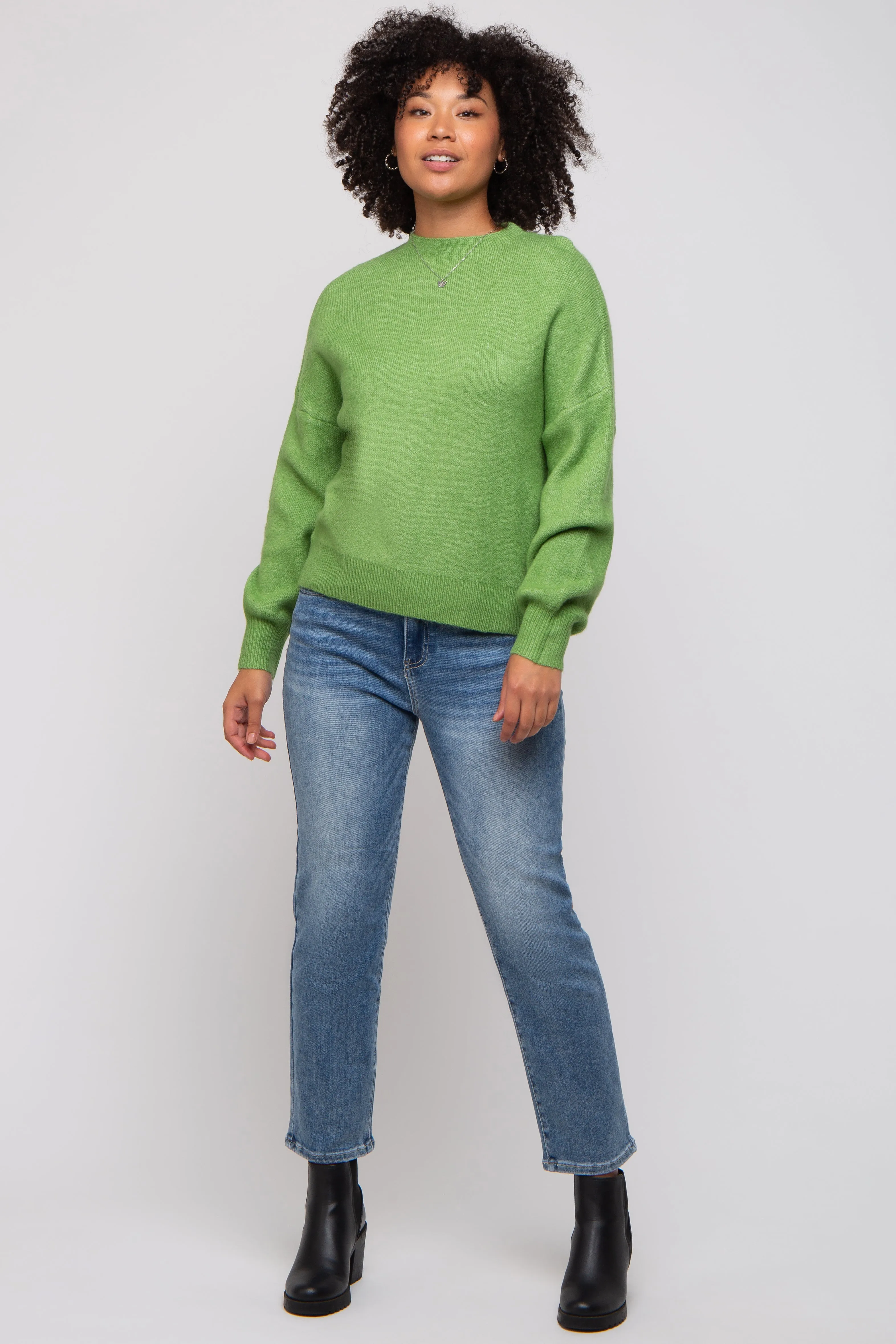 Green Bubble Sleeve Sweater sold by Pinkblush product image thumbnail 5