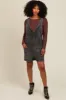 Charcoal Denim Scoop Neck Maternity Short Overall sold by Pinkblush