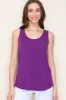 Purple Ribbed Sleeveless Top sold by Pinkblush