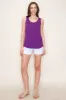 Purple Ribbed Sleeveless Top sold by Pinkblush
