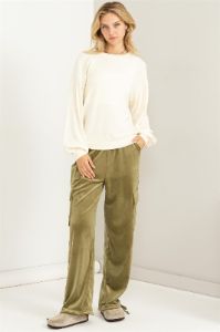 Cream Soft Knit Pullover Top sold by Pinkblush