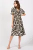 Black Ruffle Trim Tiered Maternity Dress sold by Pinkblush