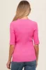 Pink Cable Knit Maternity Short Sleeve Top sold by Pinkblush