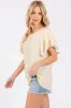 Cream Ruffle Sleeve Ribbed Top sold by Pinkblush