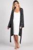 PinkBlush Charcoal Heather Striped Delivery/ Nursing Maternity Robe sold by Pinkblush