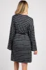 PinkBlush Charcoal Heather Striped Delivery/ Nursing Maternity Robe sold by Pinkblush
