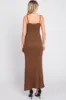 Brown Open Knit Crochet Midi Dress sold by Pinkblush