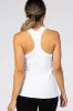 White Solid Active Racerback Tank Top sold by Pinkblush